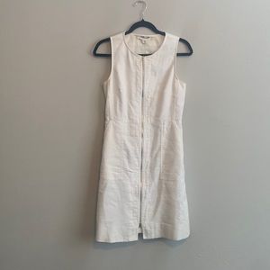Diane Von Furstenberg White Zip-up Dress